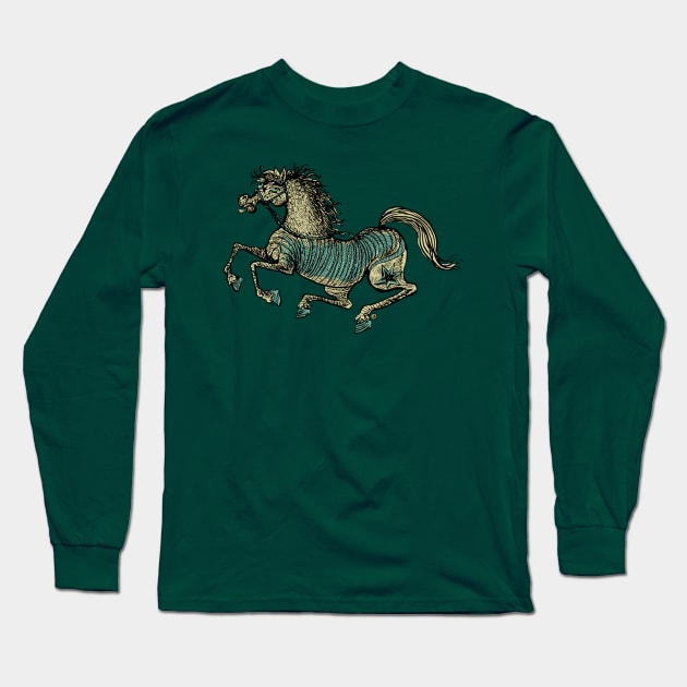 golden star horse in a race Long Sleeve T-Shirt by duxpavlic